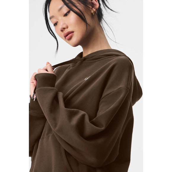 Alo Accolade Espresso Hoodie Pullover Sweater Size XXS - Picture 4 of 5